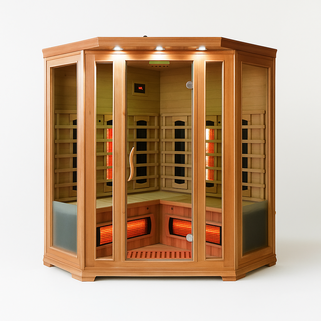 AuroraHeat 3-Person Corner Infrared Sauna